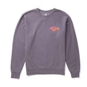 ALOHA CREW NECK in Plum Size XL